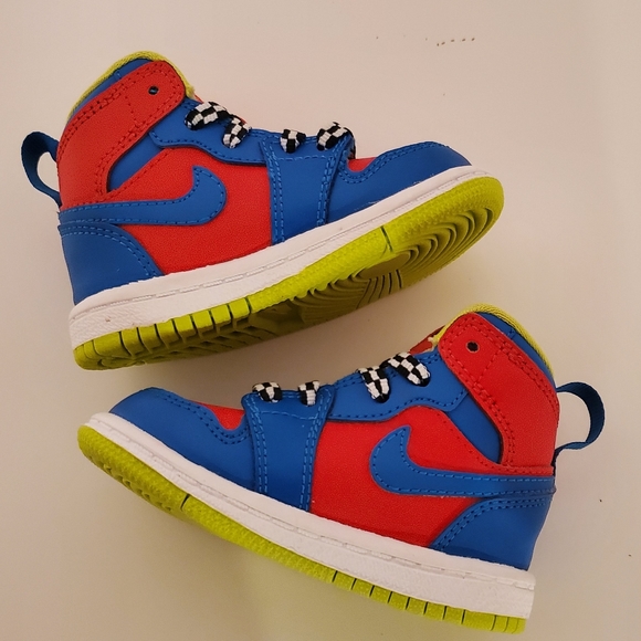 Air Jordan 1 Retro High GS 'Racing Pack' Red- Toddler Sz 4c - Picture 4 of 10